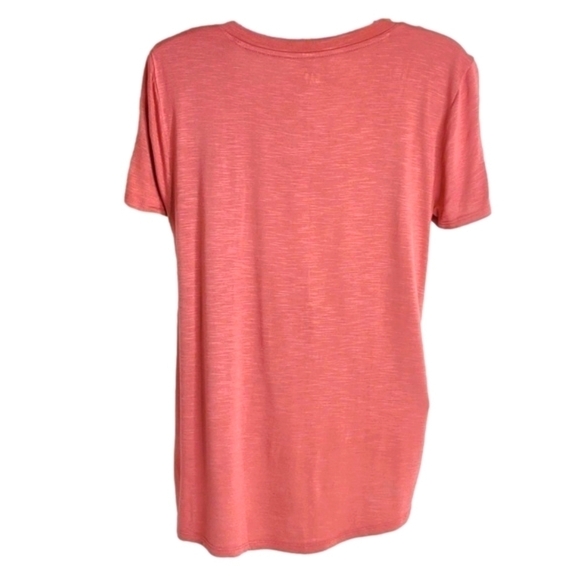 GAP Luxe Tee, Coral V-neck short sleeve, size Small, NWOT - Picture 5 of 9